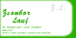 zsombor lauf business card